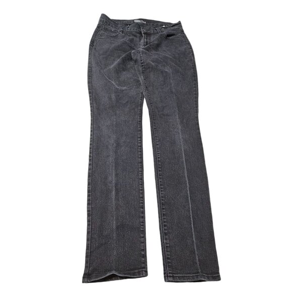 Old Navy Diva Jeans Womens Size 8 Straight Leg Mid Rise Black Denim Pants - Picture 3 of 5